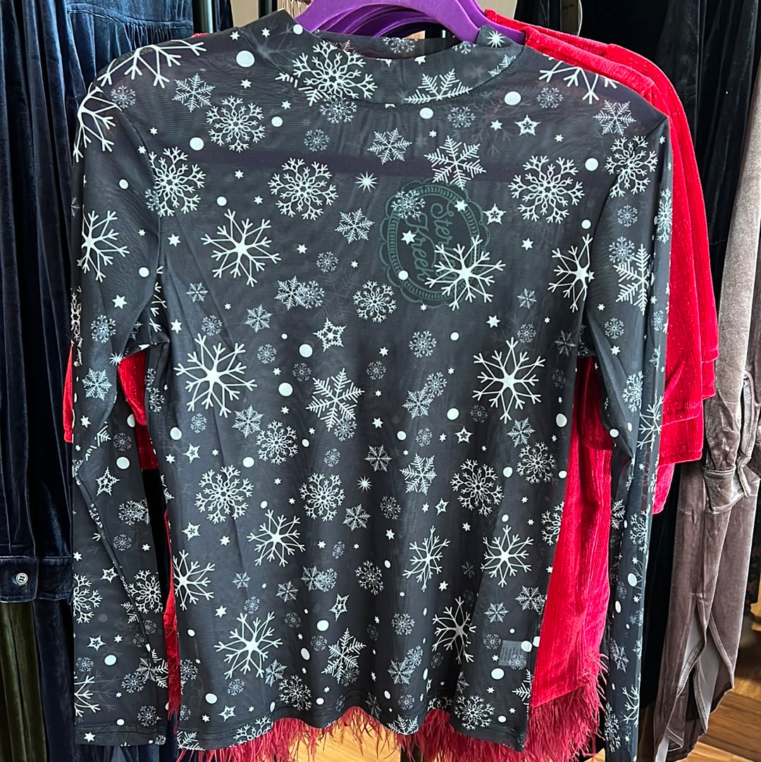 Sterling Kreek Snow Place Like Home Sheer Top