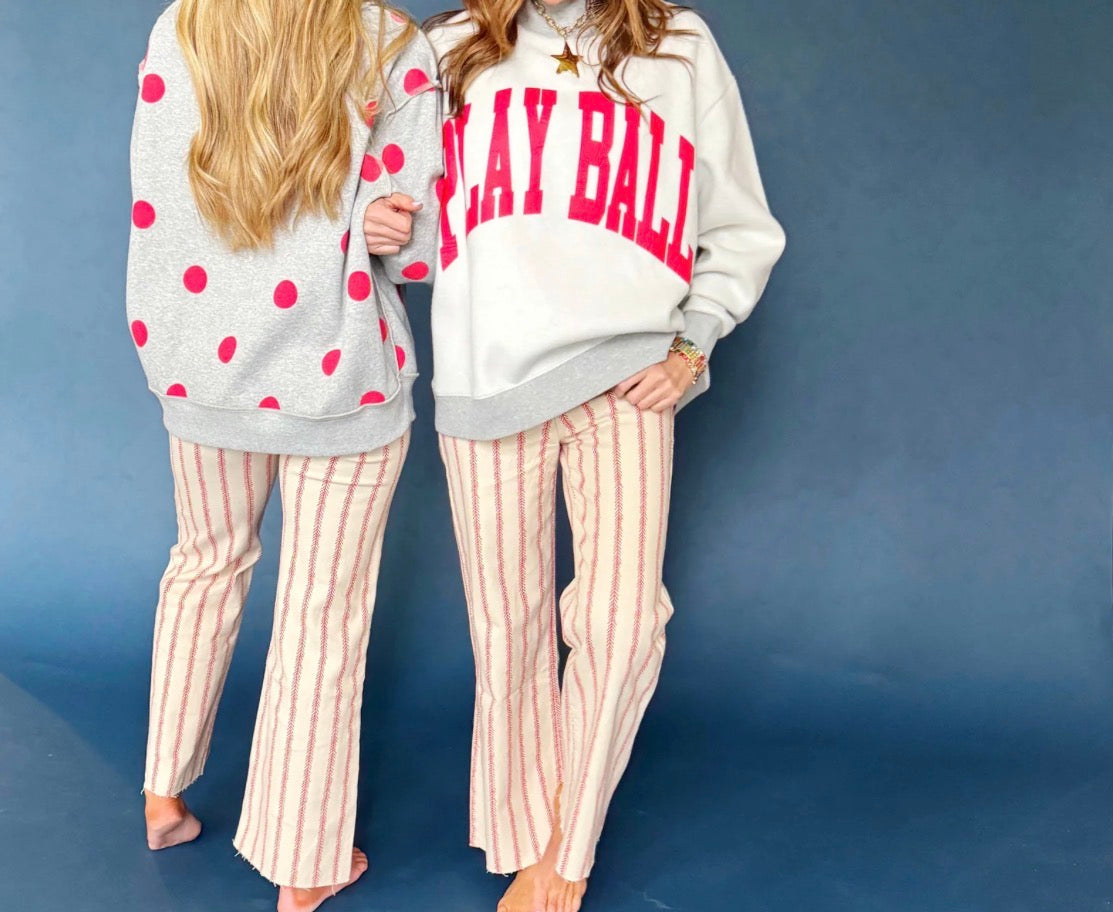 Play Ball 2-Sided Mock Sweatshirt