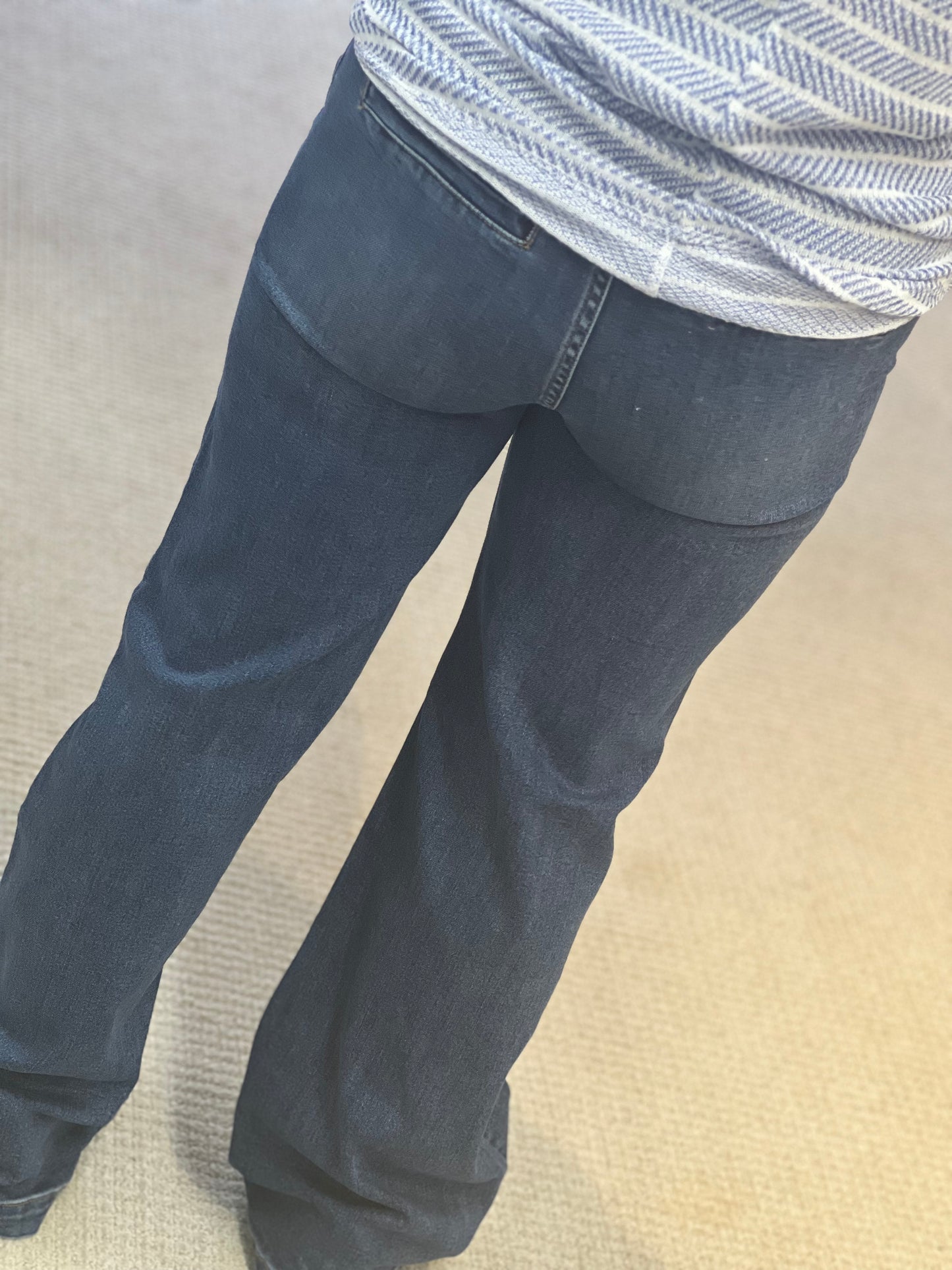 Risen Dark Wash Wide Leg Jeans