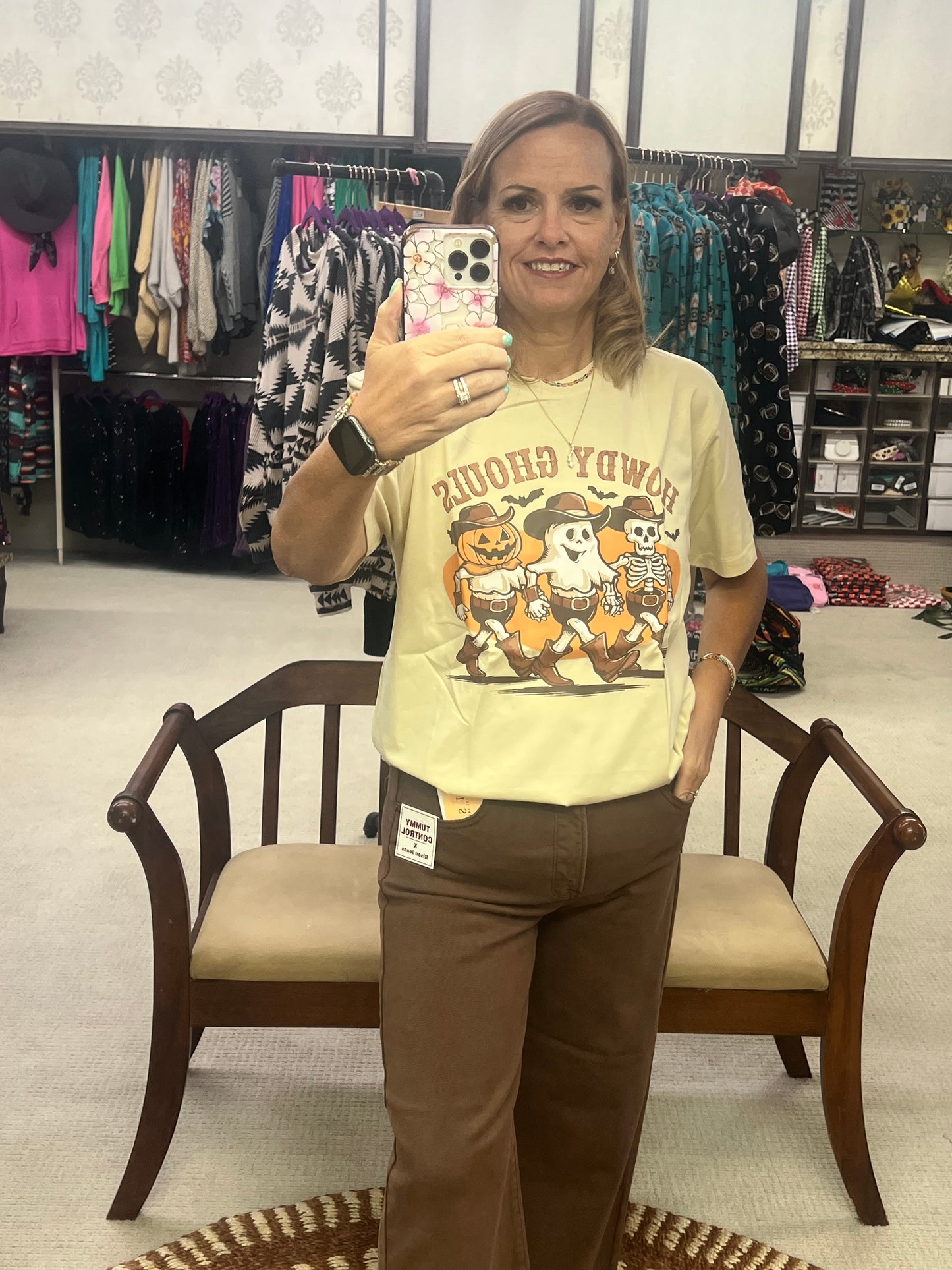 Risen Tummy Control Mocha Jeans