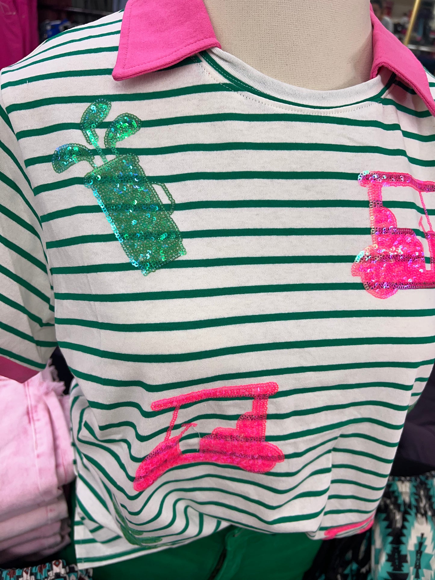 Fantastic Fawn Embroidered Golf Top