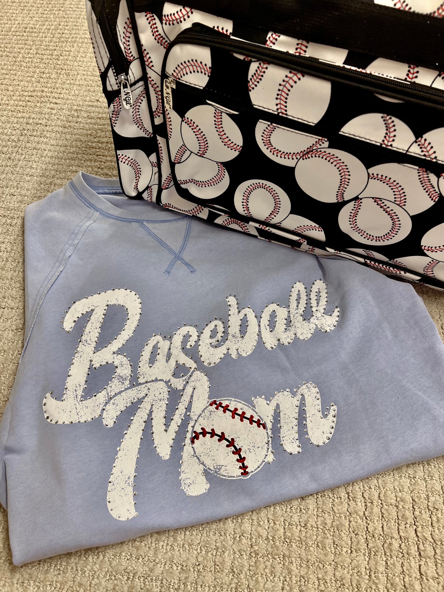Fantastic Fawn French Terry Baseball Mom Top