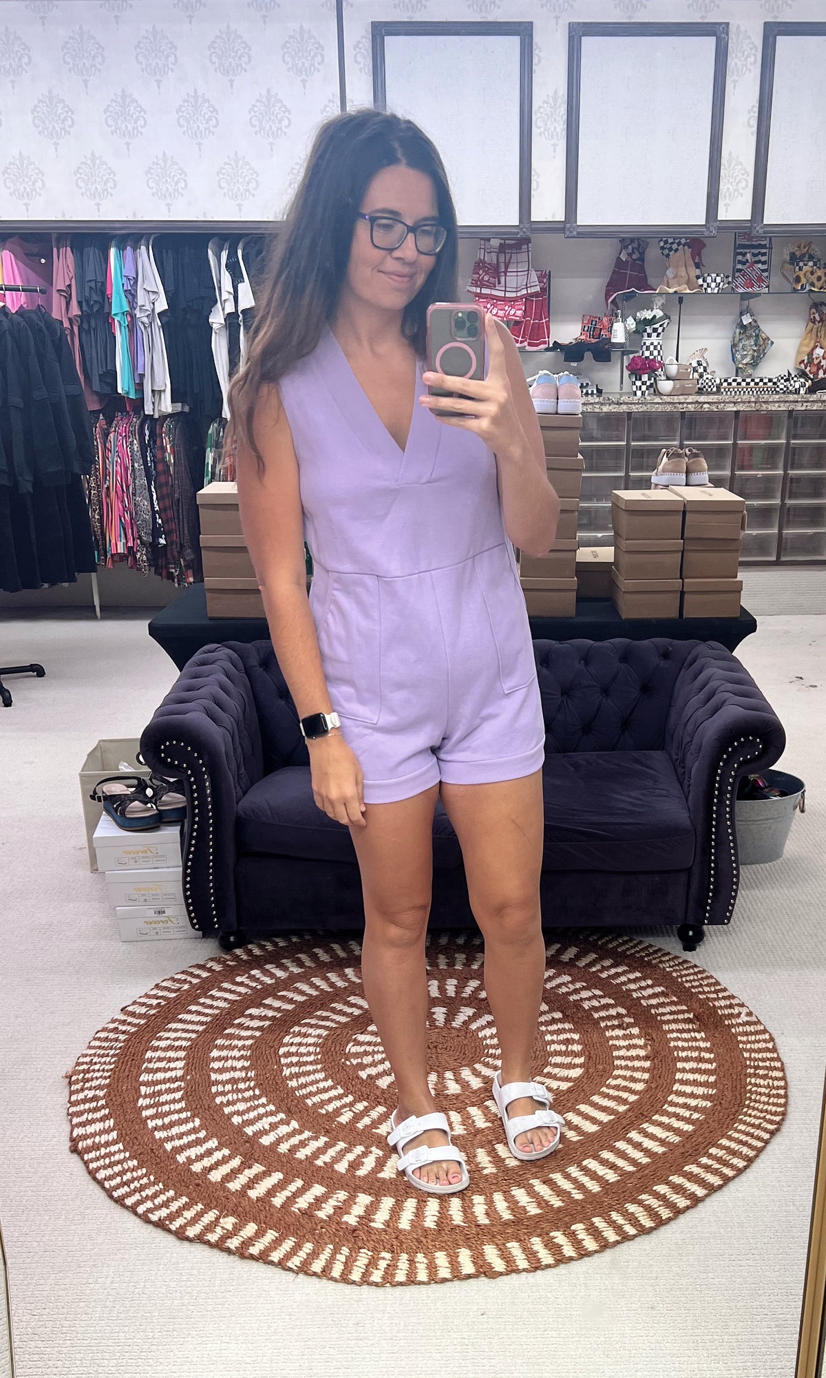 Ces Femme V Neck Leisure Shorts Romper