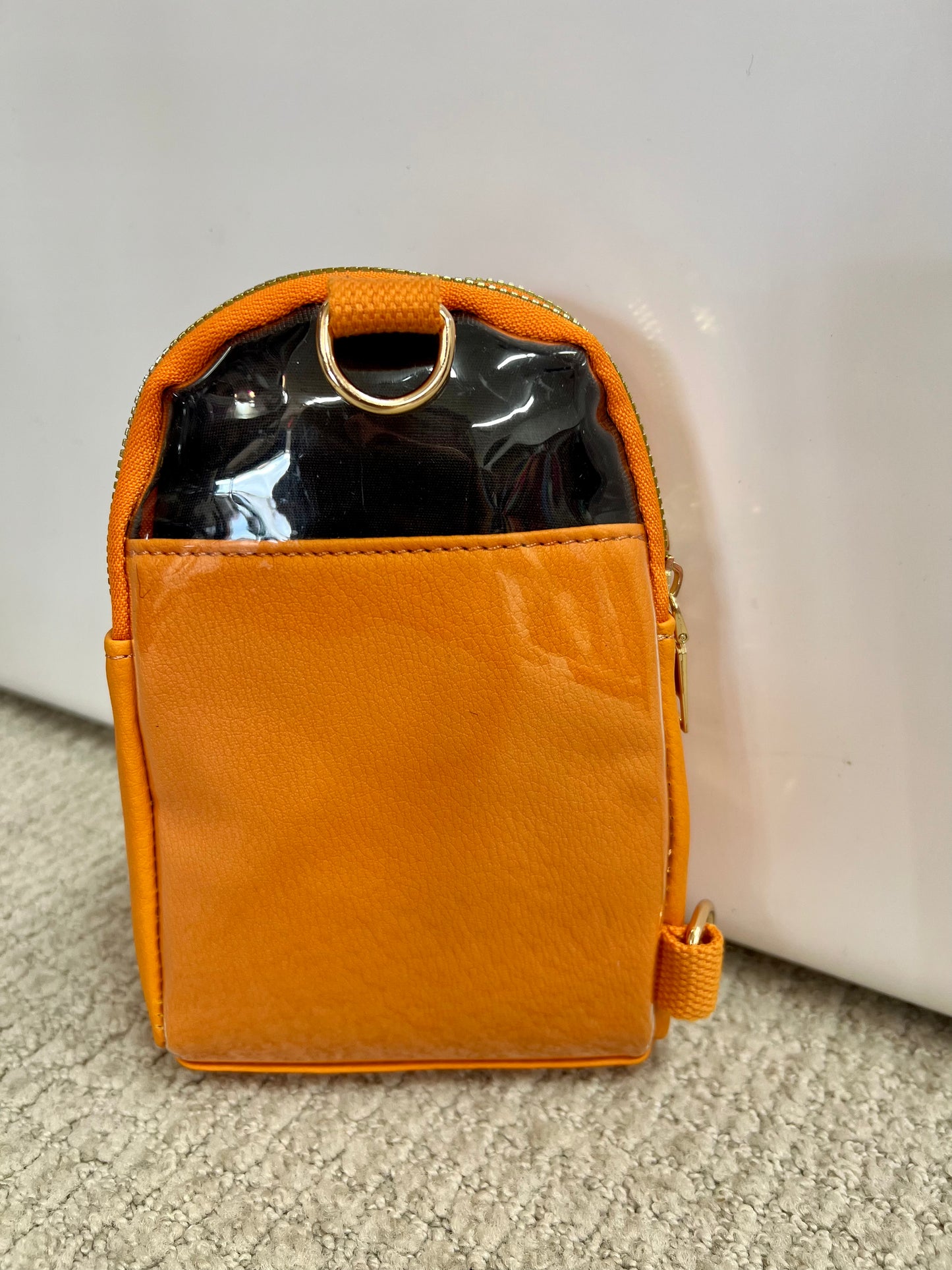 Leather Clear Pouch Crossbody