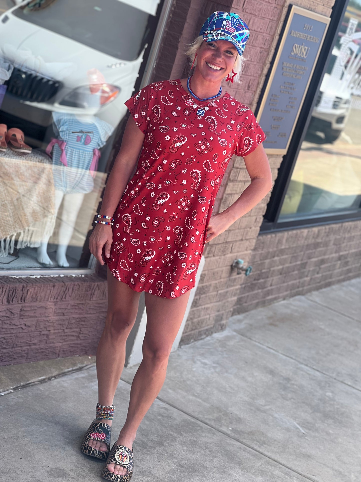 Sterling Kreek Bandana Babe Red Dress