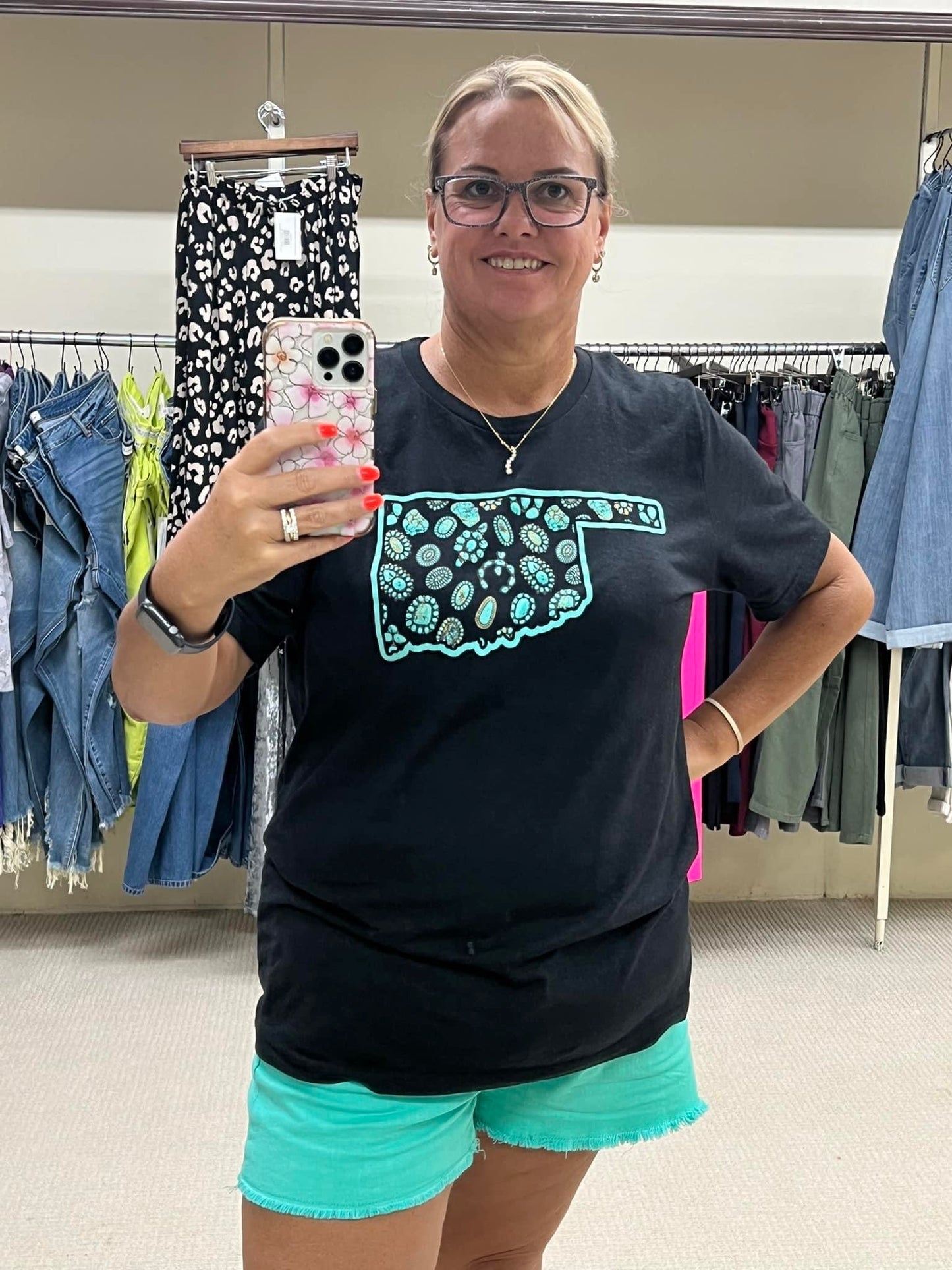 Sterling Kreek Summer Nights Turquoise Shorts