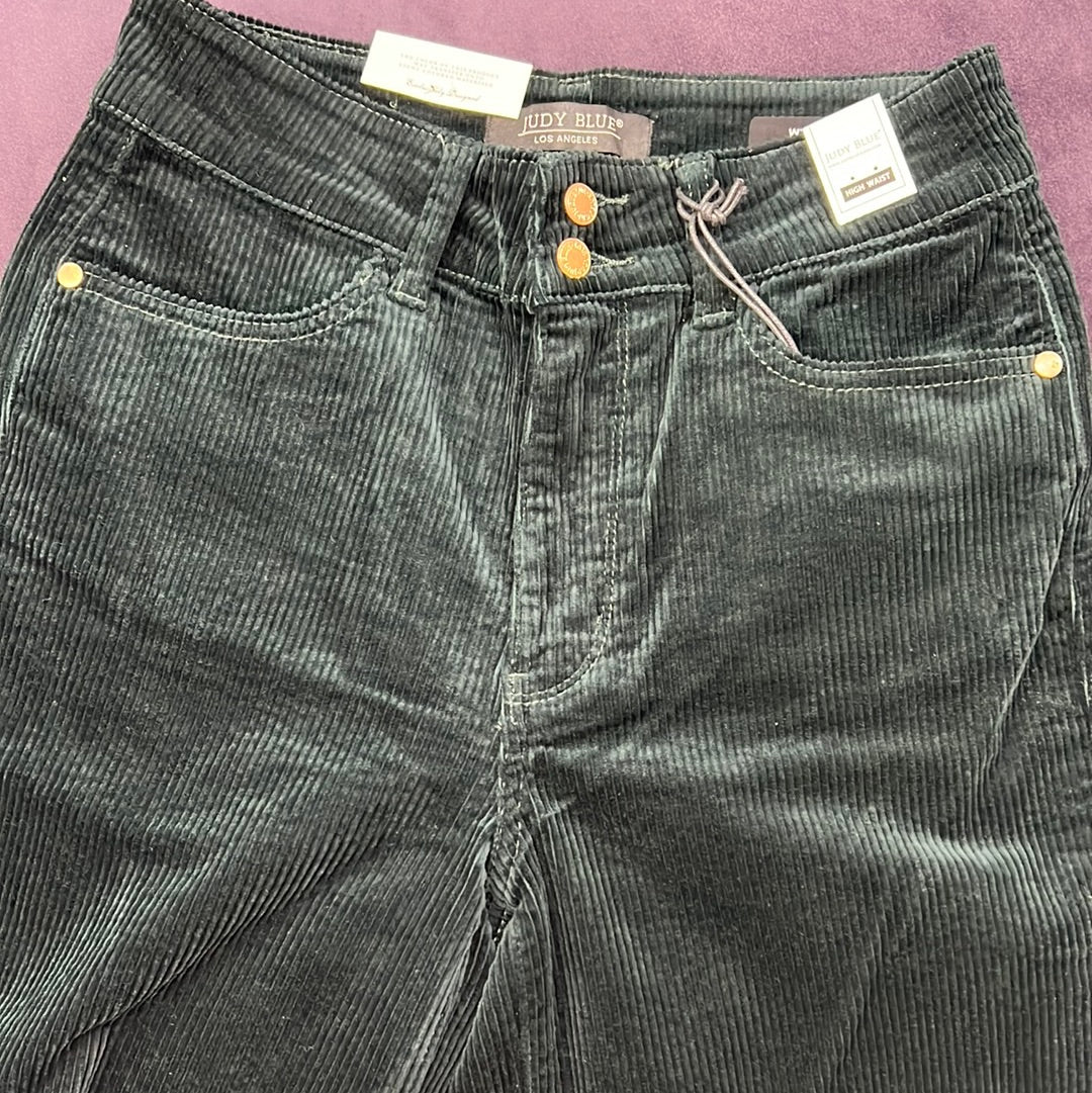 Regular Judy Blue Emerald HW Corduroy Trouser Wide Leg