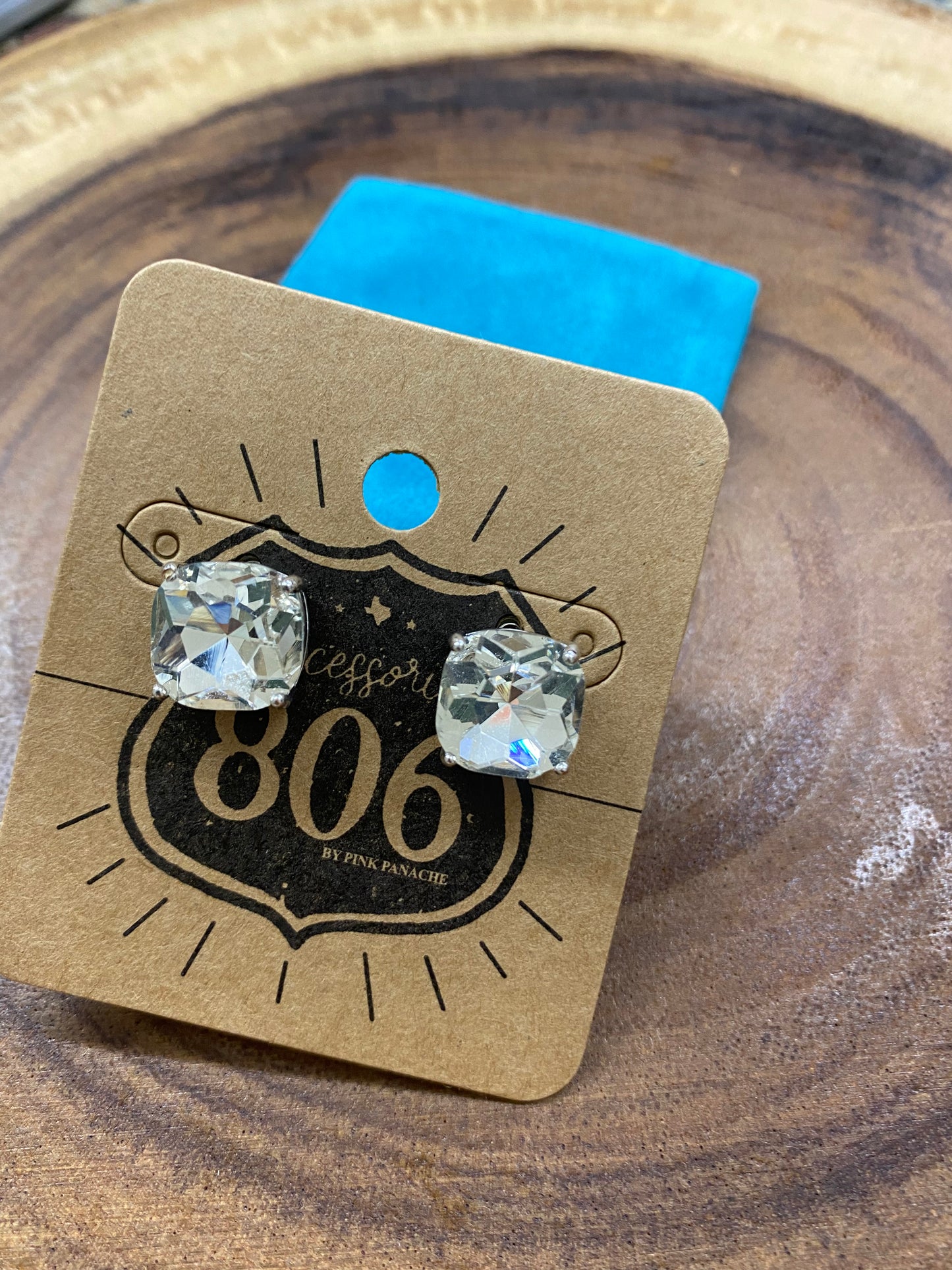 806 12mm Cushion Cut Post Earring