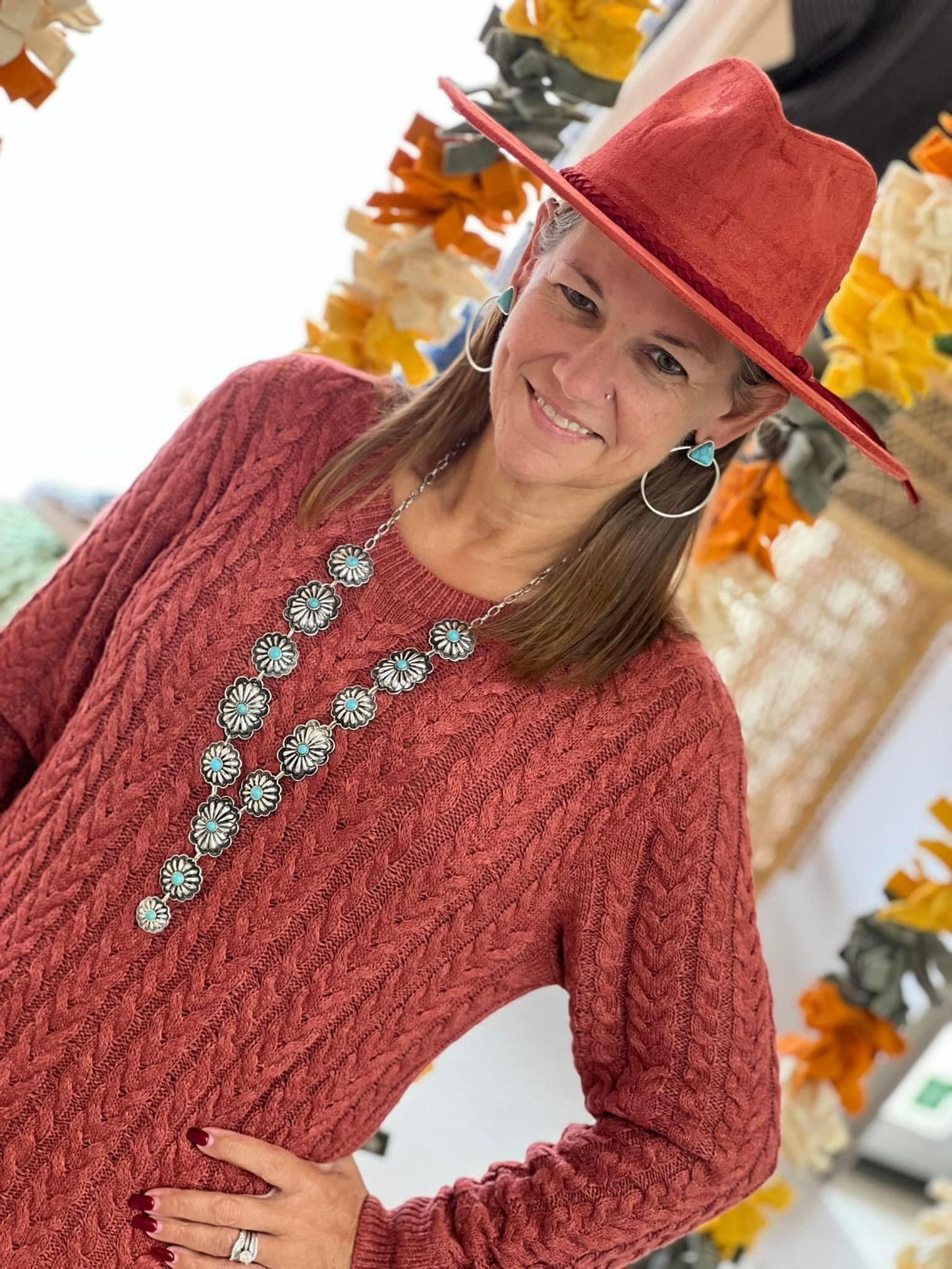Regular GiGiO Long Sleeve Knitting Dress w/ Fringe