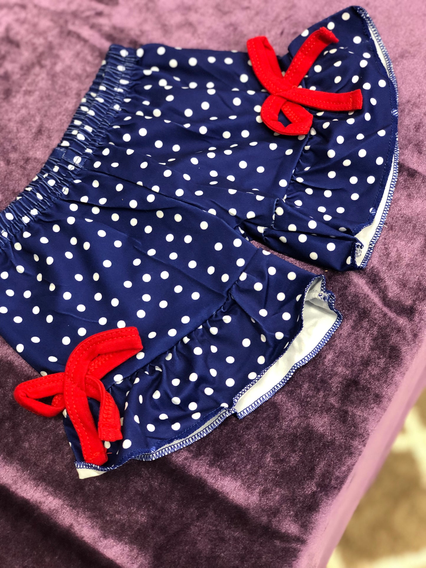 Girls Stars & Stripe Tunic w/ Polka Dot Shorts