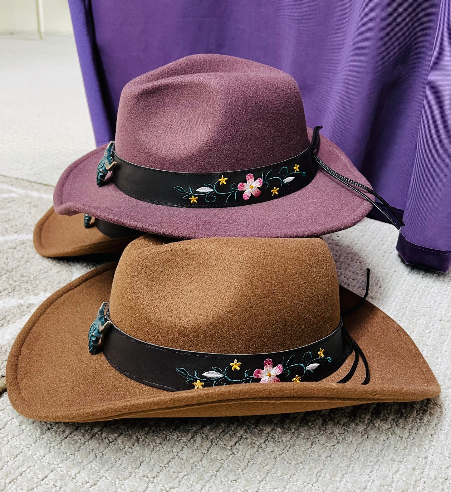 Girls Mommy & Me Hat w/ Embroidered Band