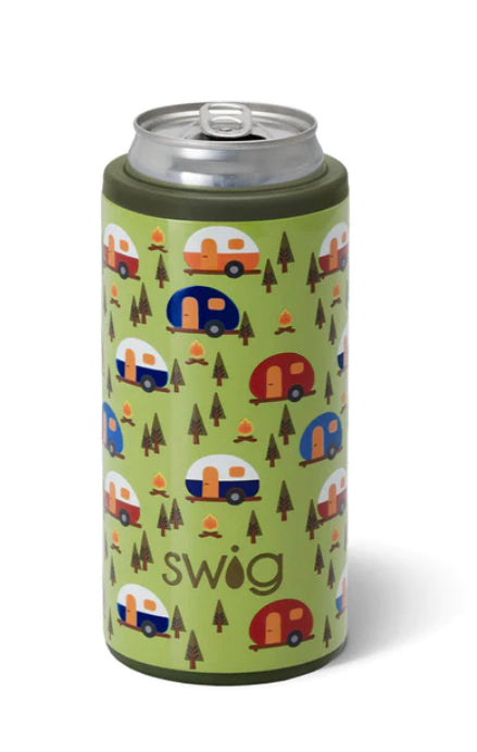 SWIG Happy Camper Skinny Can Cooler (12oz)