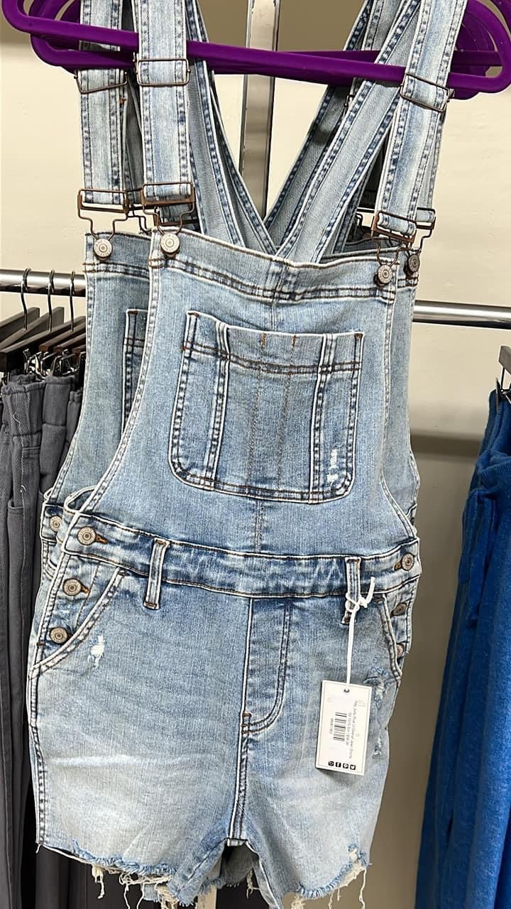 Reg Judy Blue Lt Overall Jean Shorts