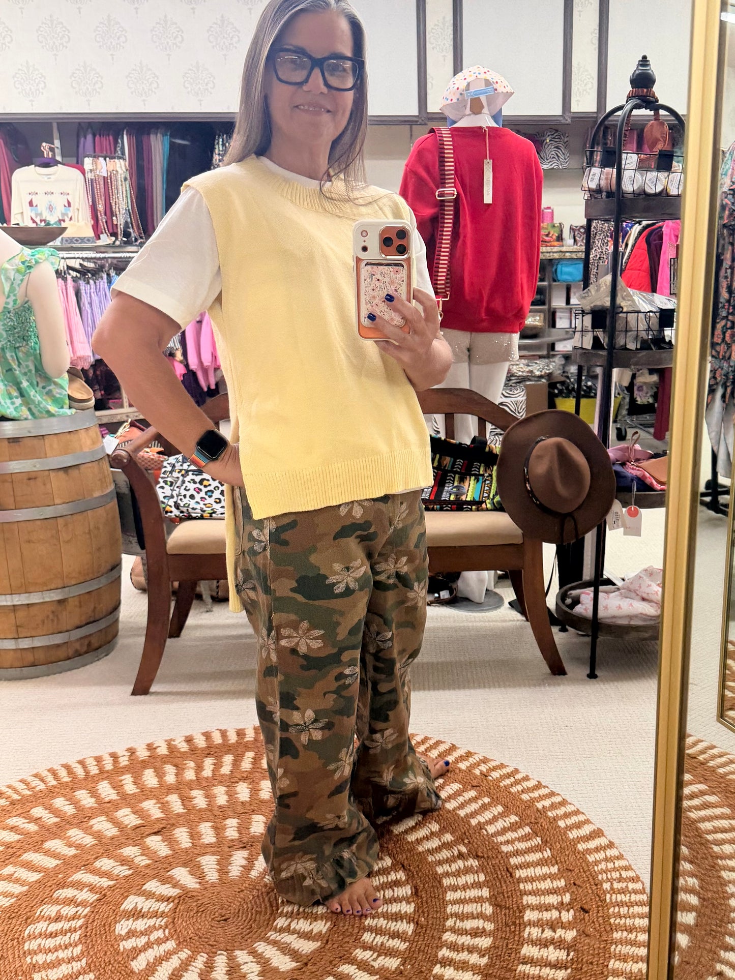 Sleeveless Hi-Low Light Weight Pale Yellow Sweater