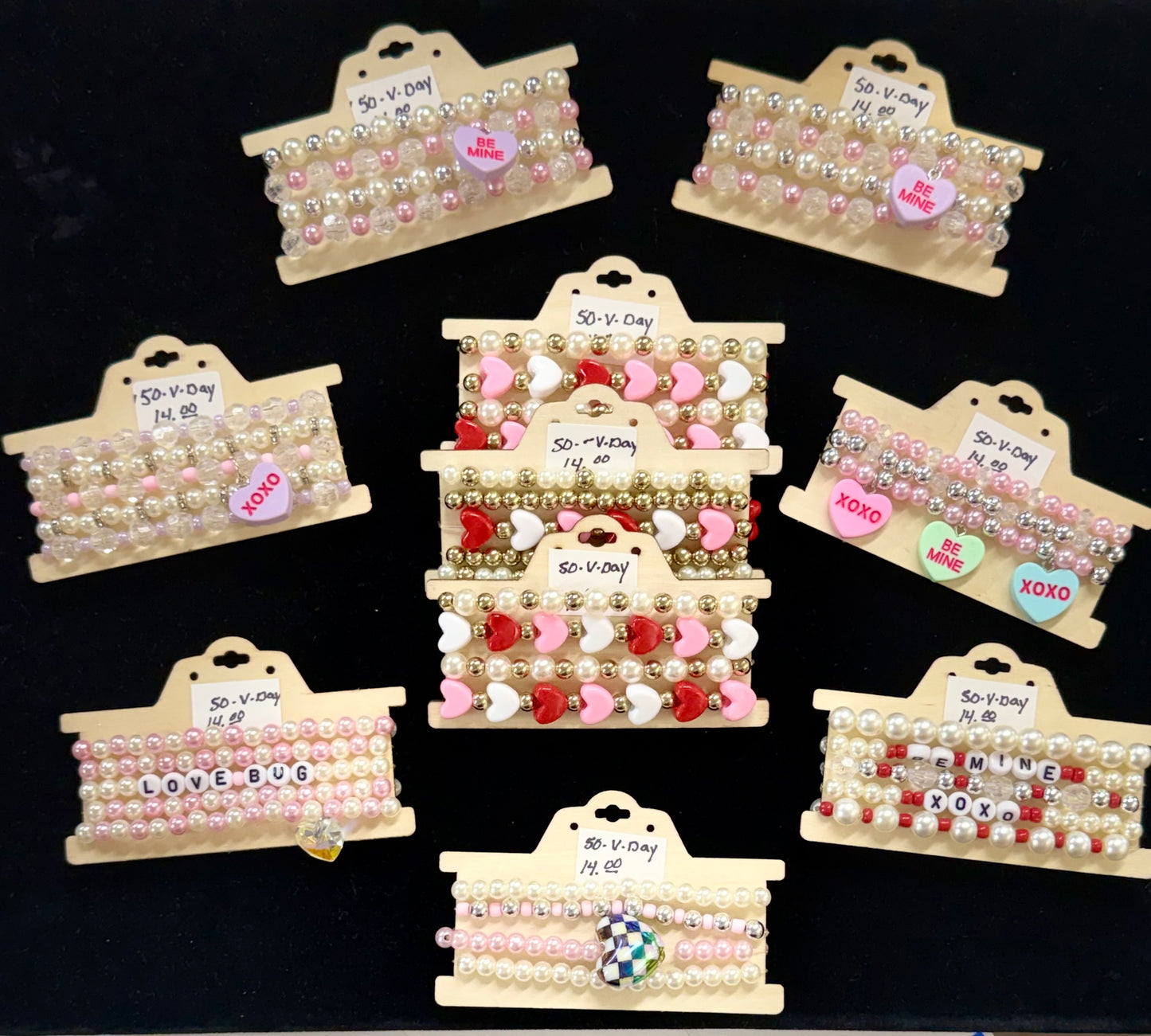 Valentines bracelet Stacks