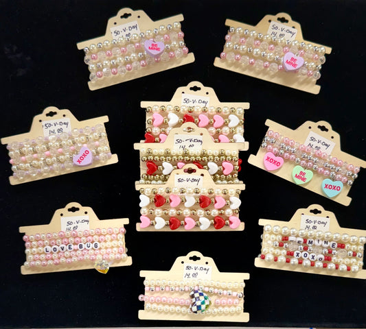 Valentines bracelet Stacks