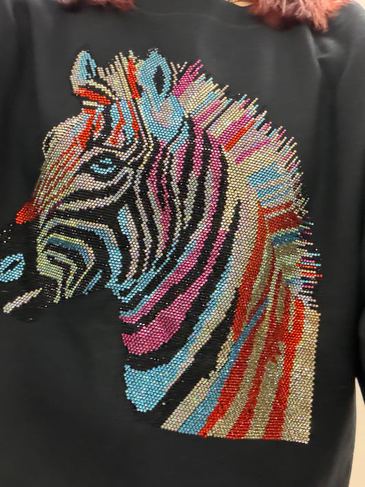 Keep it Gypsy Bling Zebra Sweatshirt