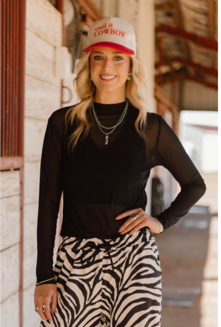 Sterling Kreek Night Sky Mesh Top