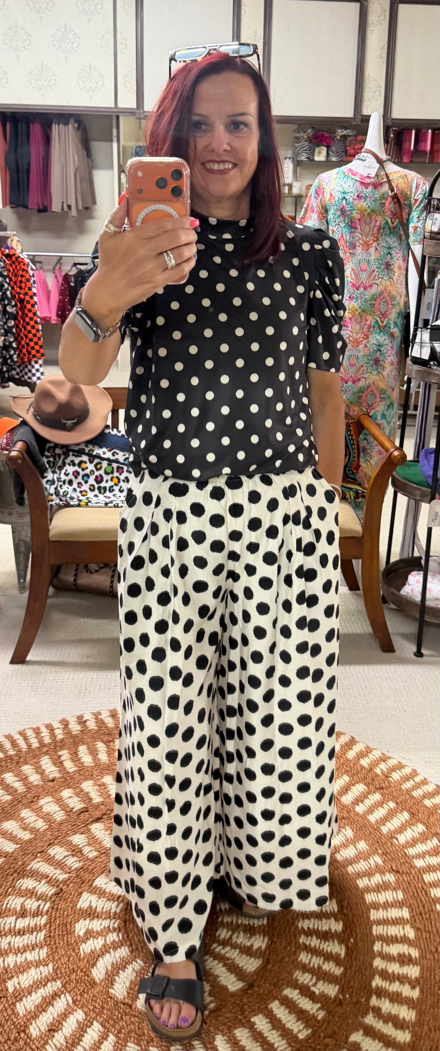 Off White w/ Large black Dots