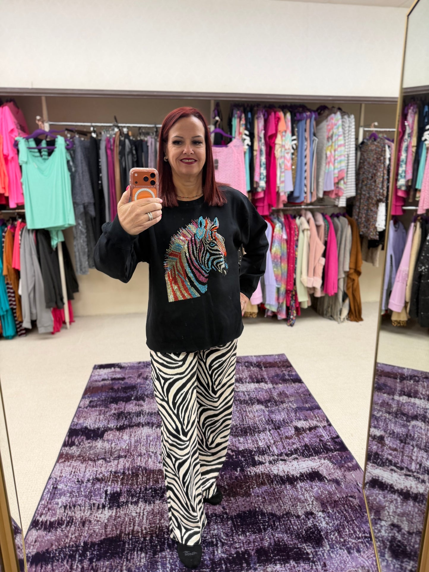 Keep it Gypsy Bling Zebra Sweatshirt
