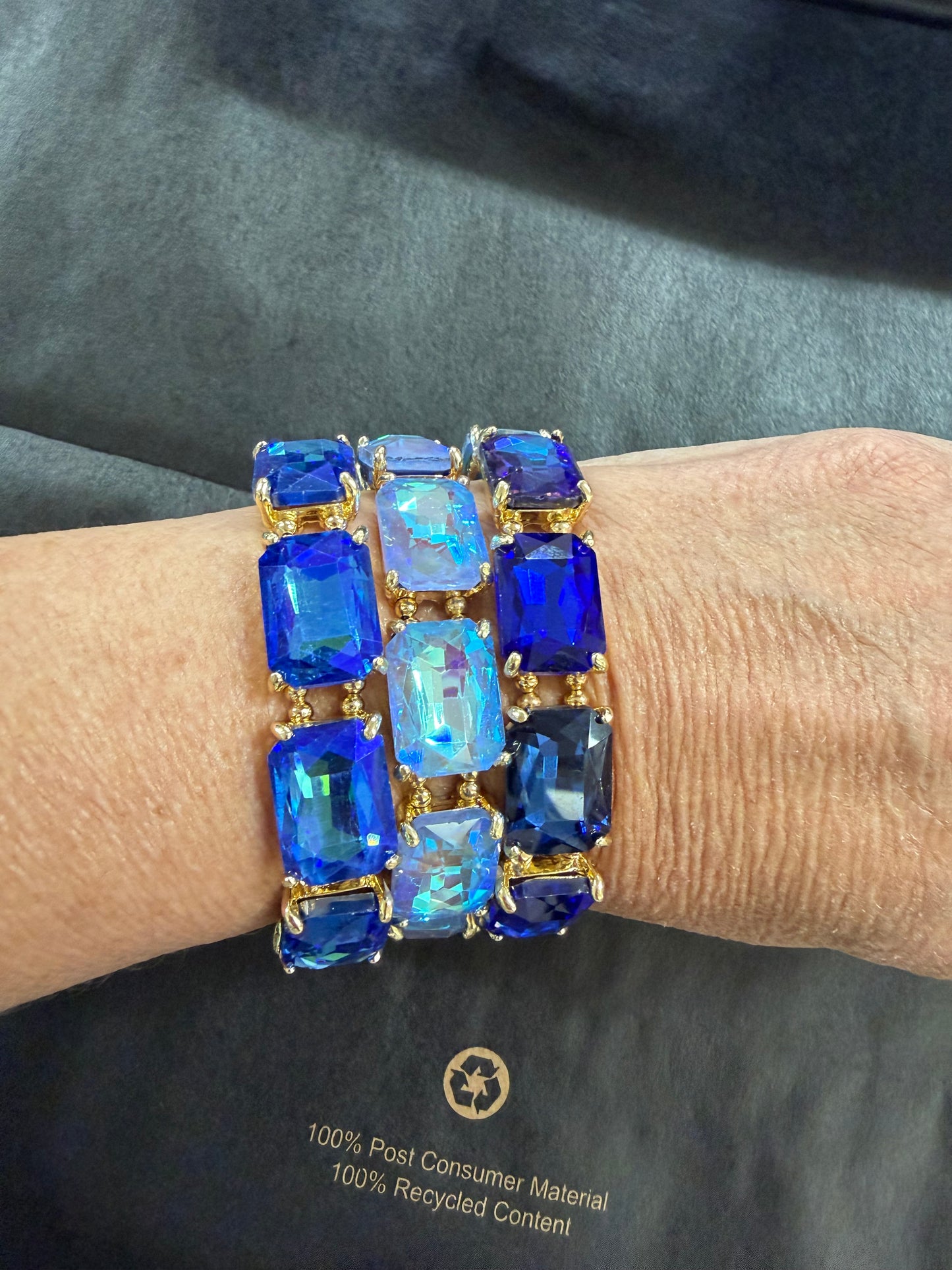Rectangle Crystal Stretch Bracelet
