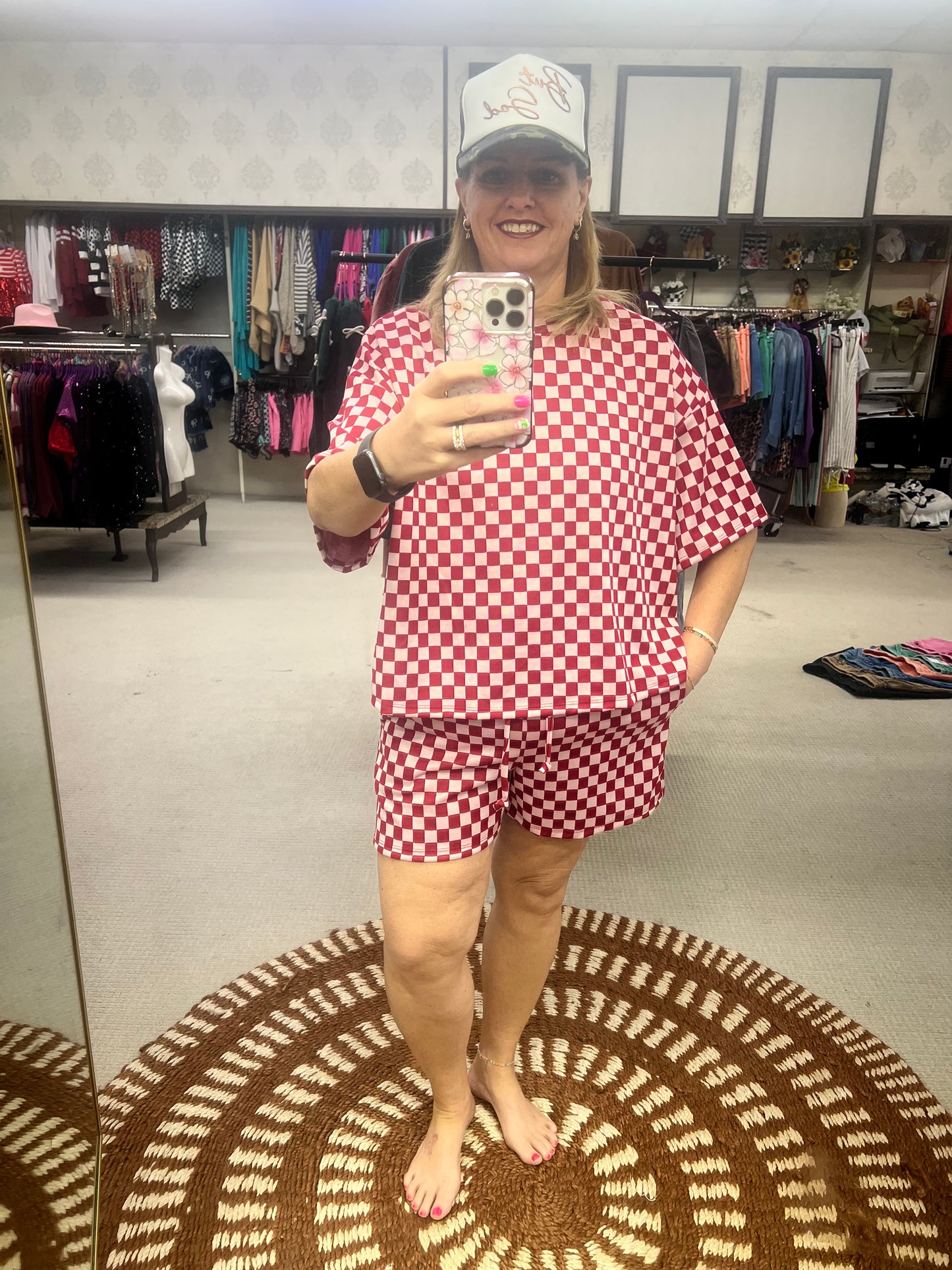 Ces Femme Checkered Short Set