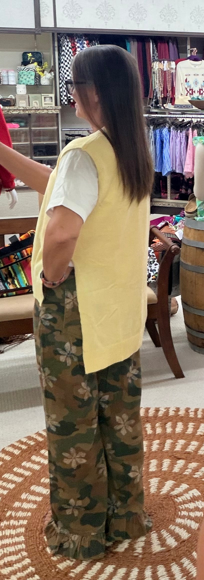 Sleeveless Hi-Low Light Weight Pale Yellow Sweater