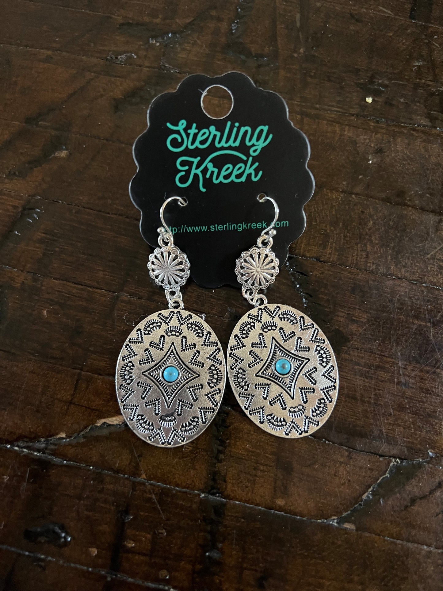 Sterling Kreek Silver & Turquoise Earring