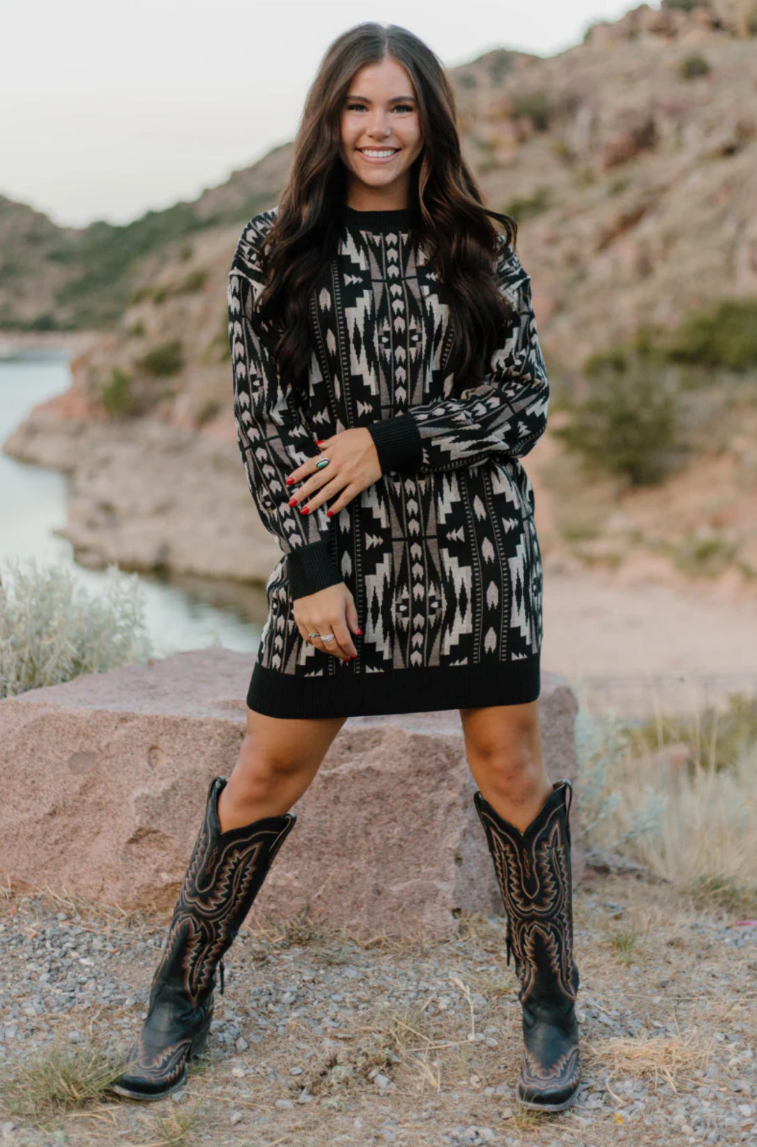 Sterling Kreek Montana Aztec Sweater Dress