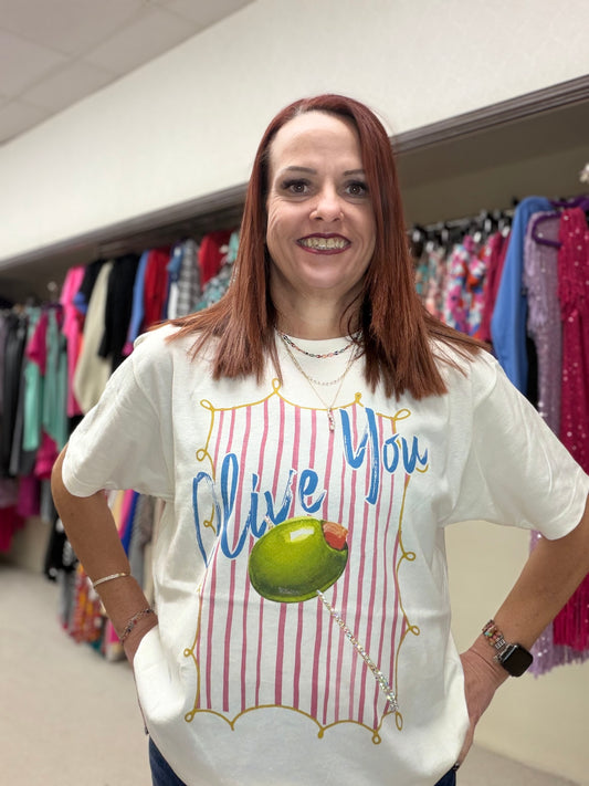 Olive You Bling Raising Arrows Tee
