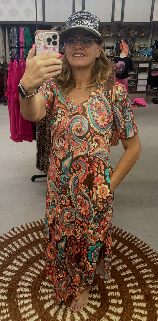 Sterling Kreek Paisley of My Heart Maxi Dress