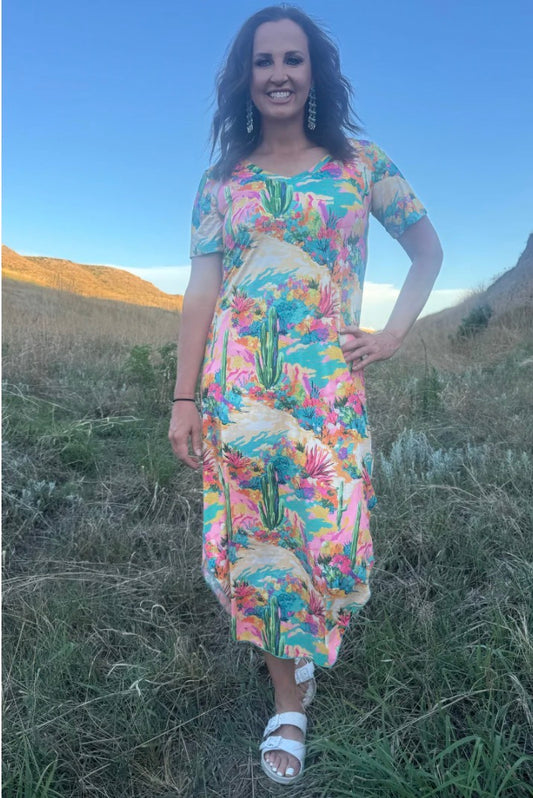 Painted Desert Maxi Dress WITHOUT Pockets