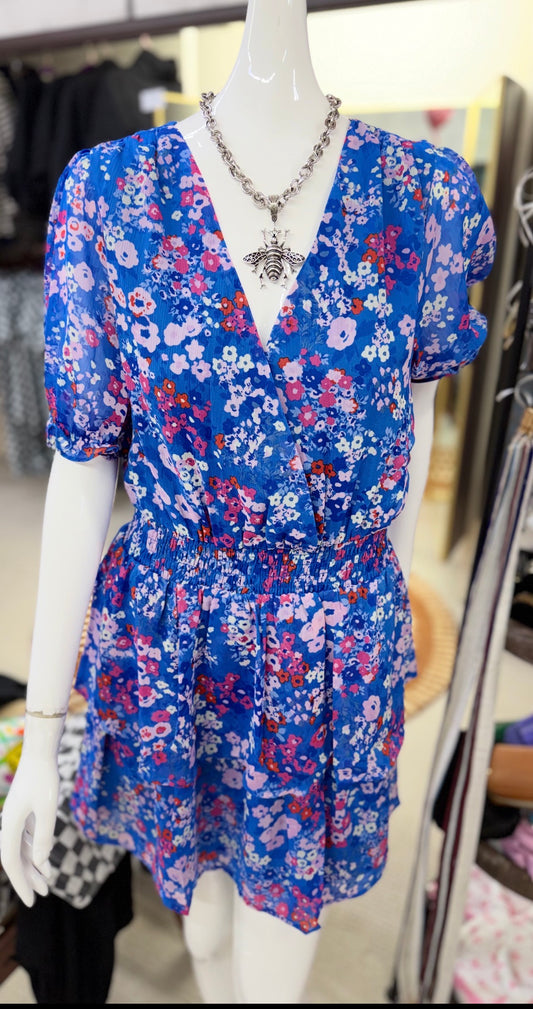 Short Sleeve Floral mini dress