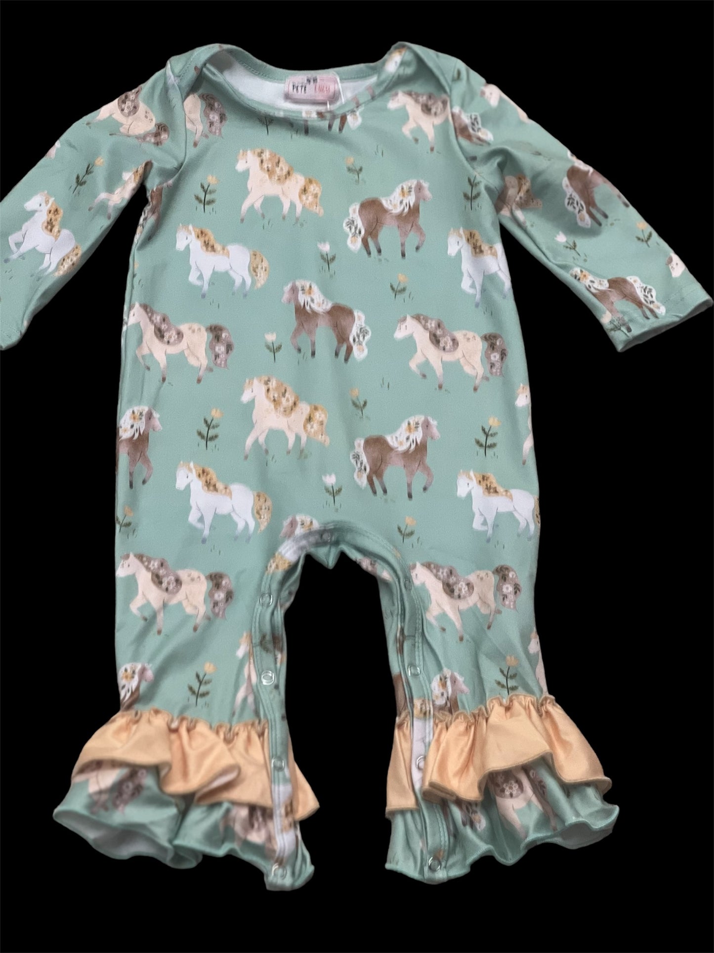 Pete + Lucy Happy Horses Romper