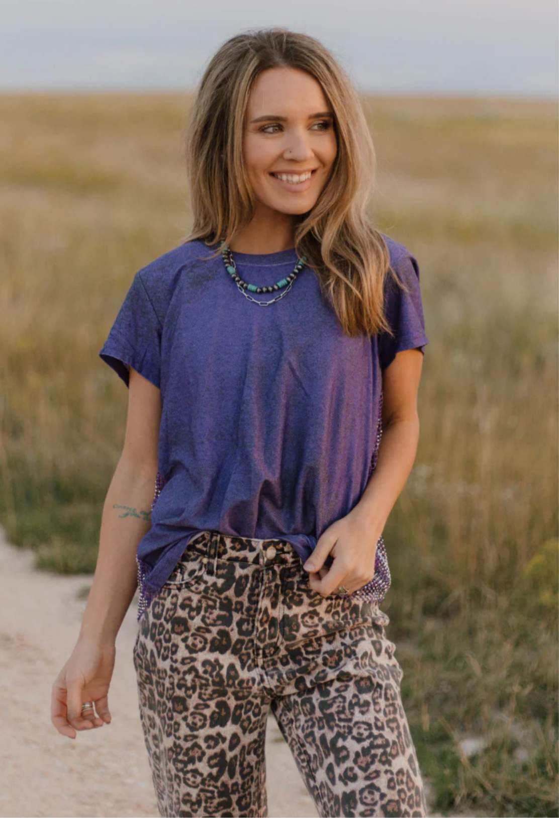 Sterling Kreek Born to Shine Purple Top