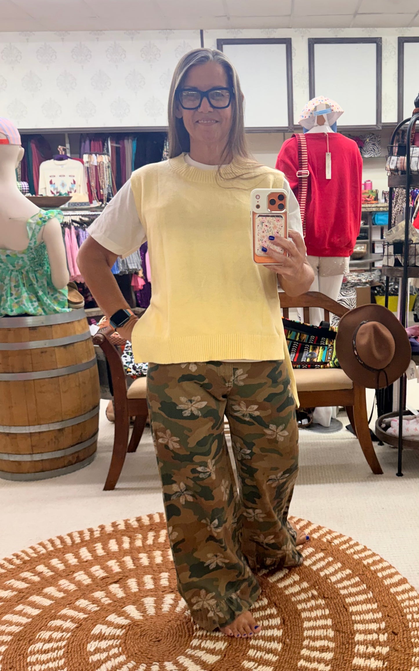 Sleeveless Hi-Low Light Weight Pale Yellow Sweater