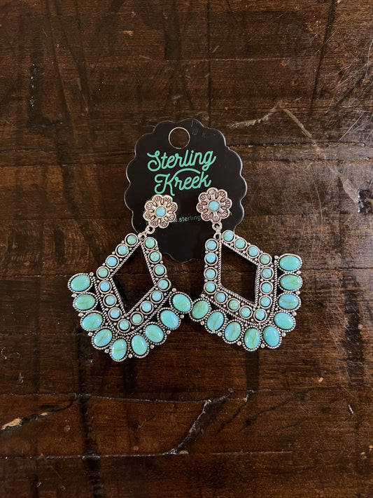 Sterling Kreek- turquoise earring