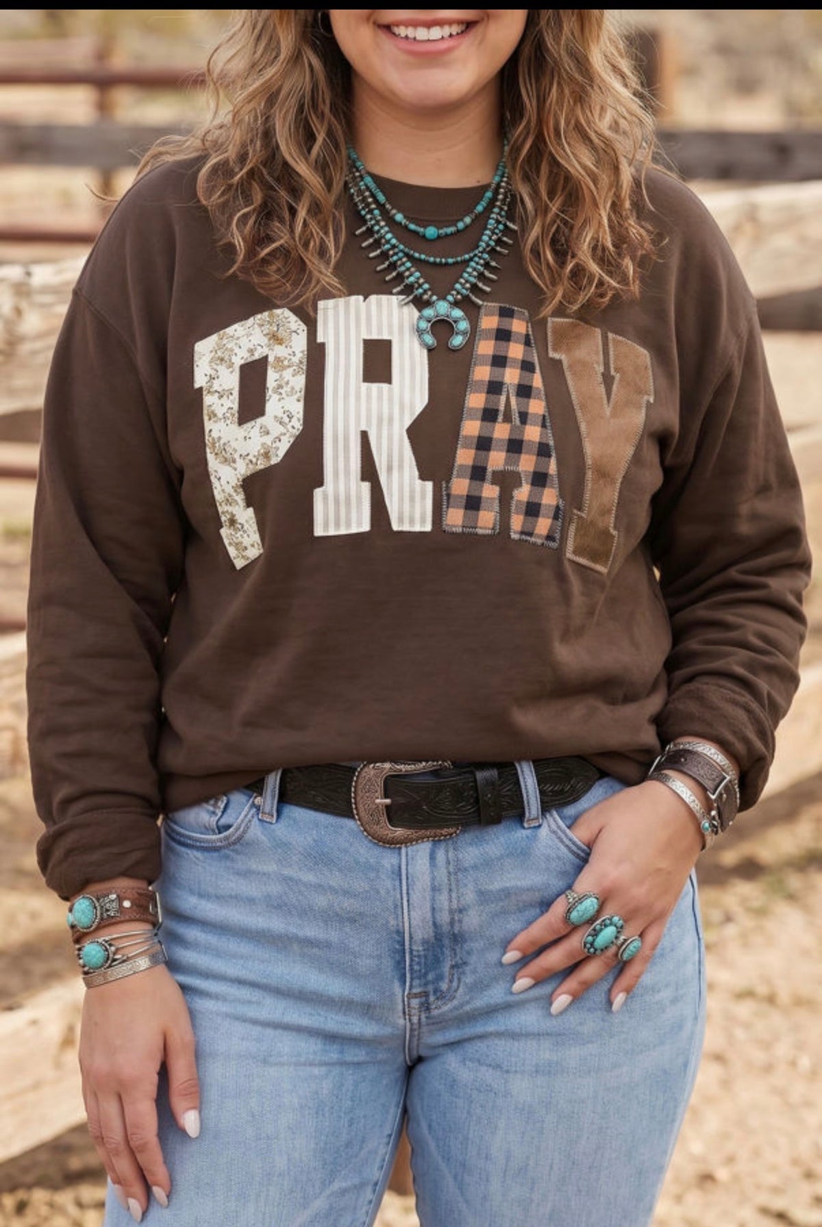 Brown Pray Sweatshirt