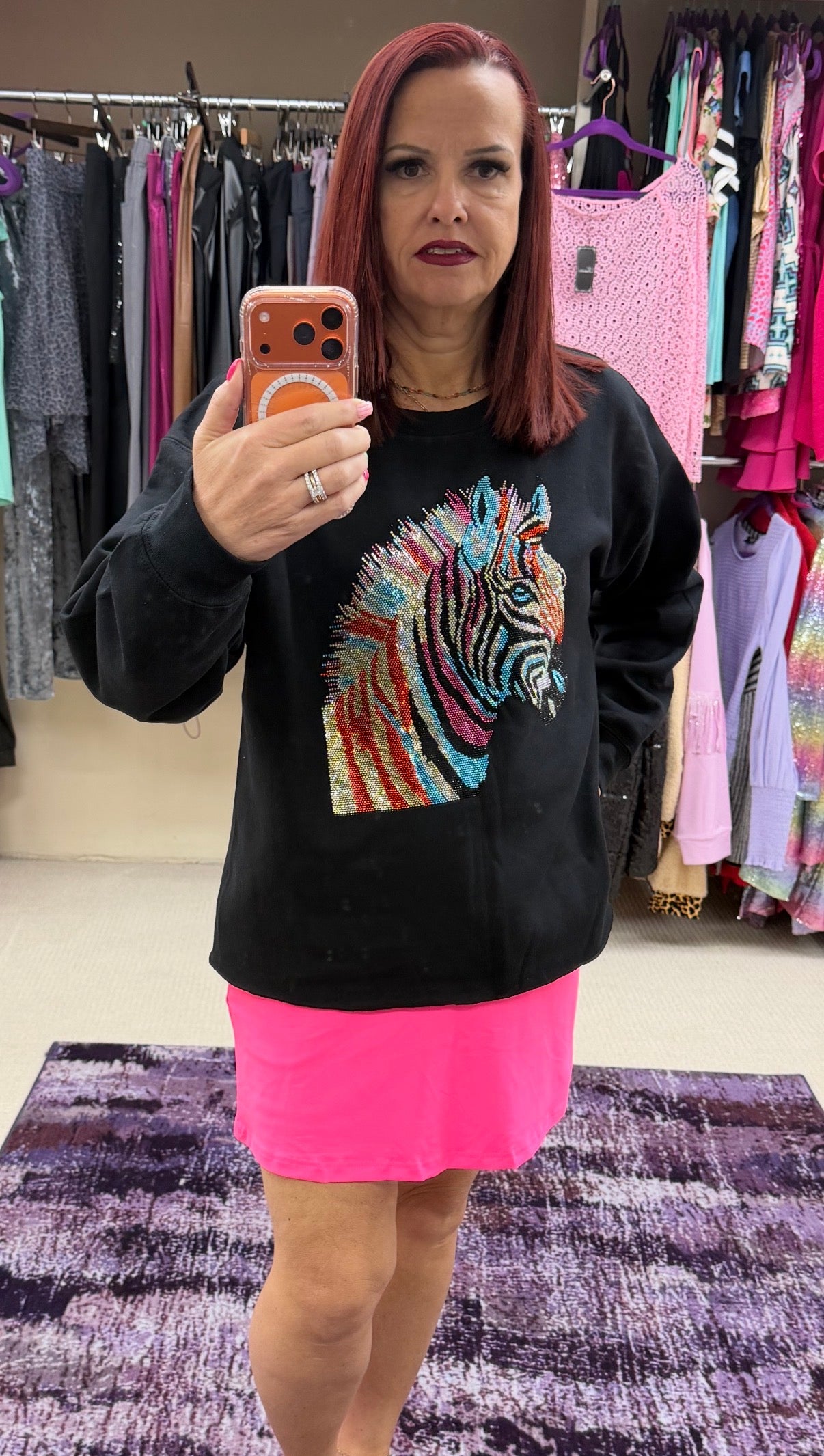 Keep it Gypsy Bling Zebra Sweatshirt