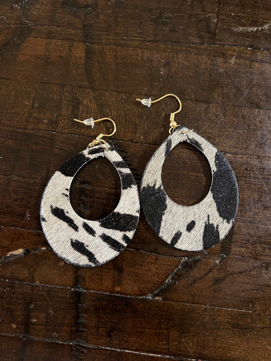 Sterling Kreek Cow Hide Earrings