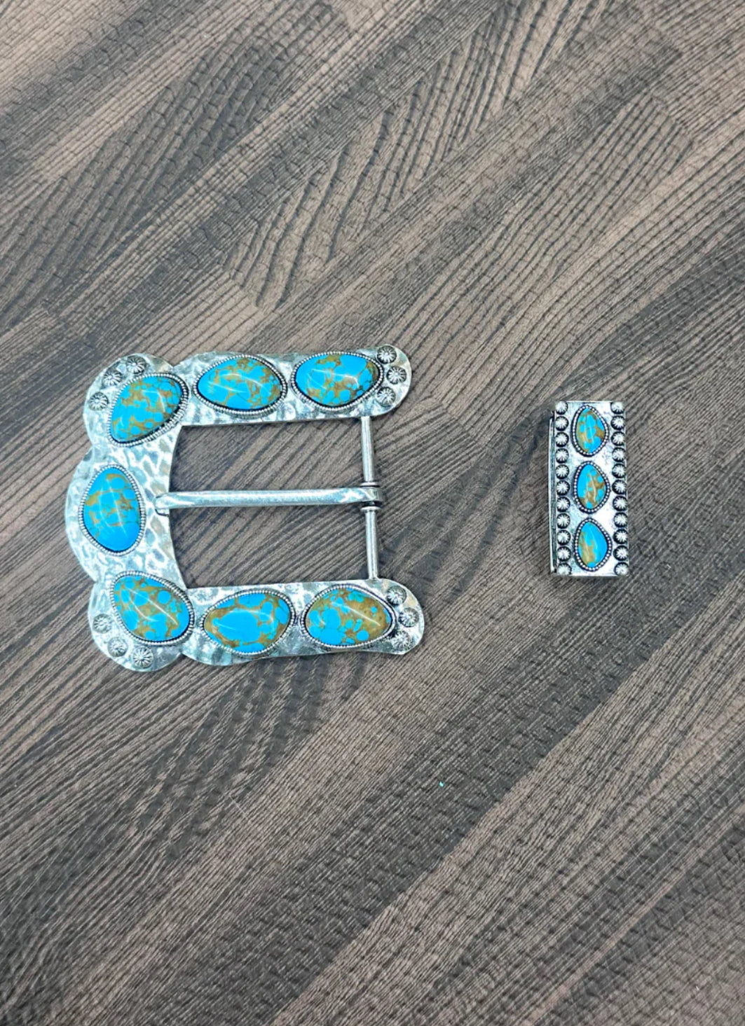 Sterling Kreek Buckle Up Turquoise Belt Buckle