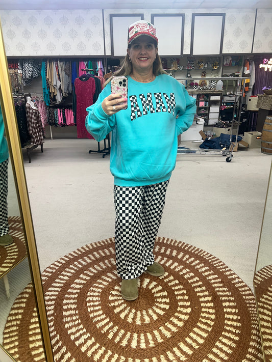 Checkered MAMA Sweatshirt