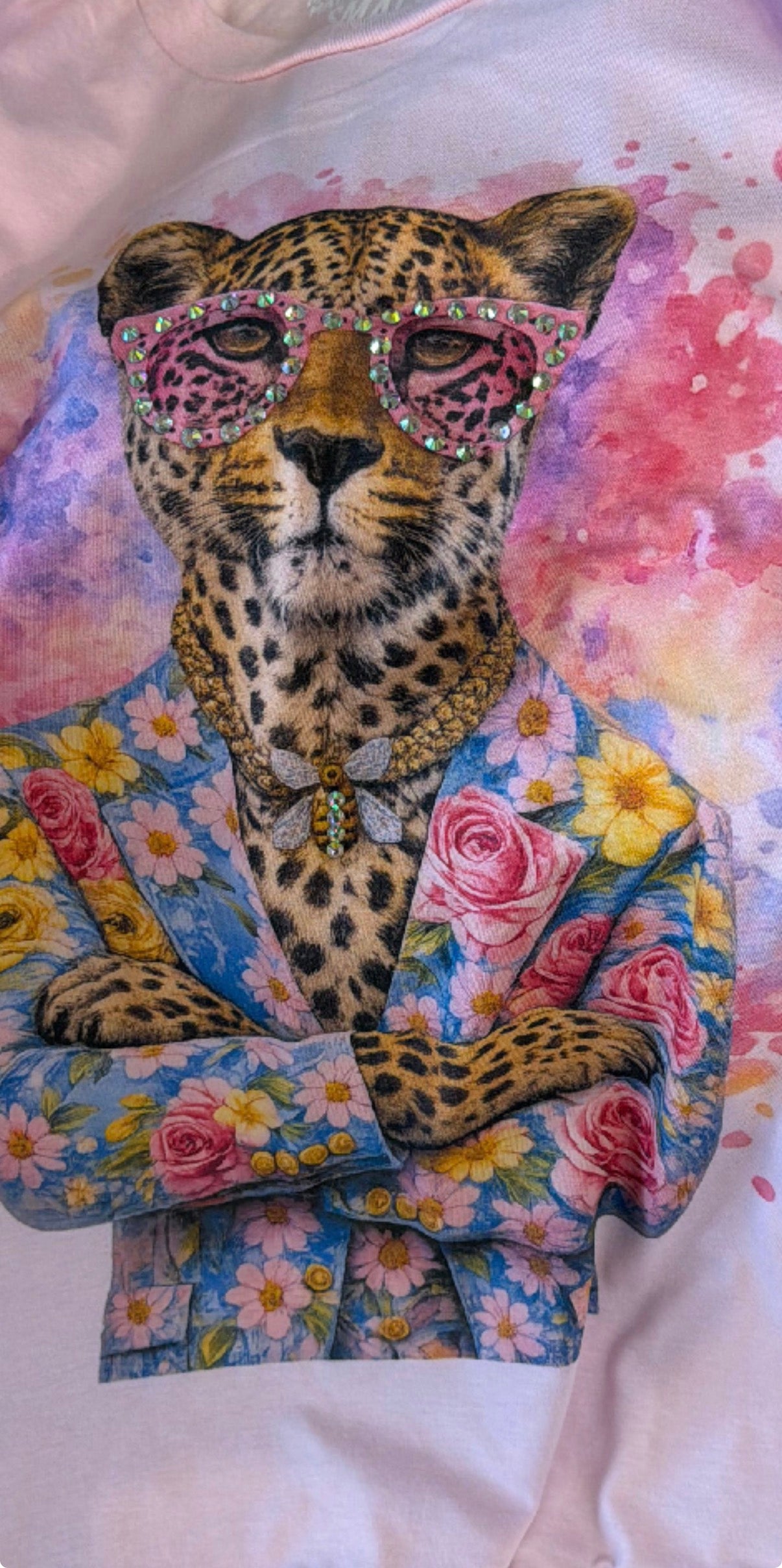 Keep it Gypsy Pink Leopard Bling T-Shirt