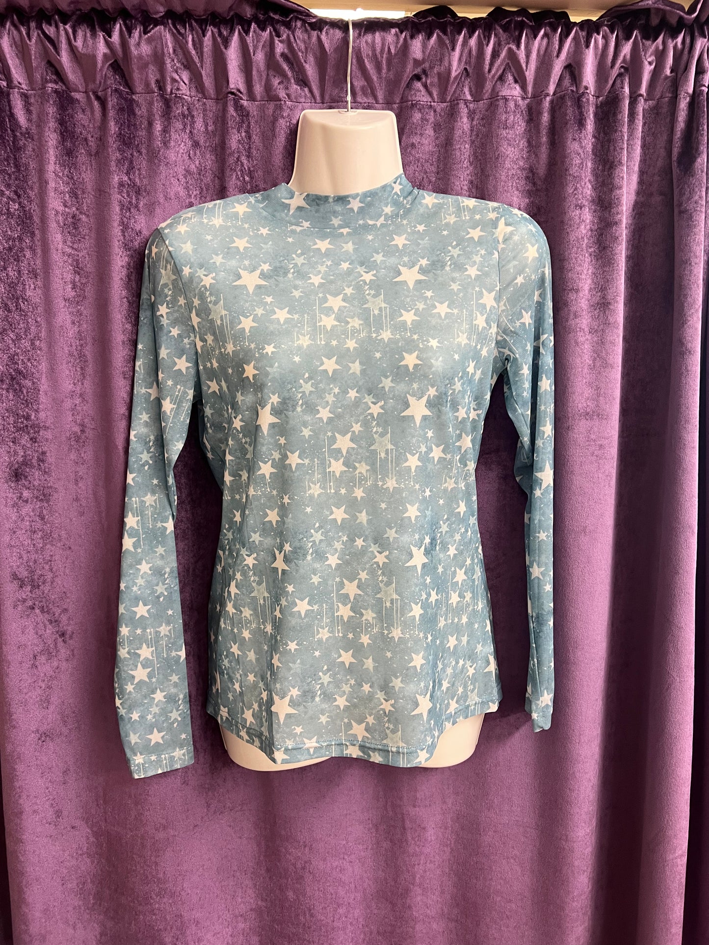 Curvy & Regular Sterling Kreek Keeper of the Stars Sheer Long-sleeved Top