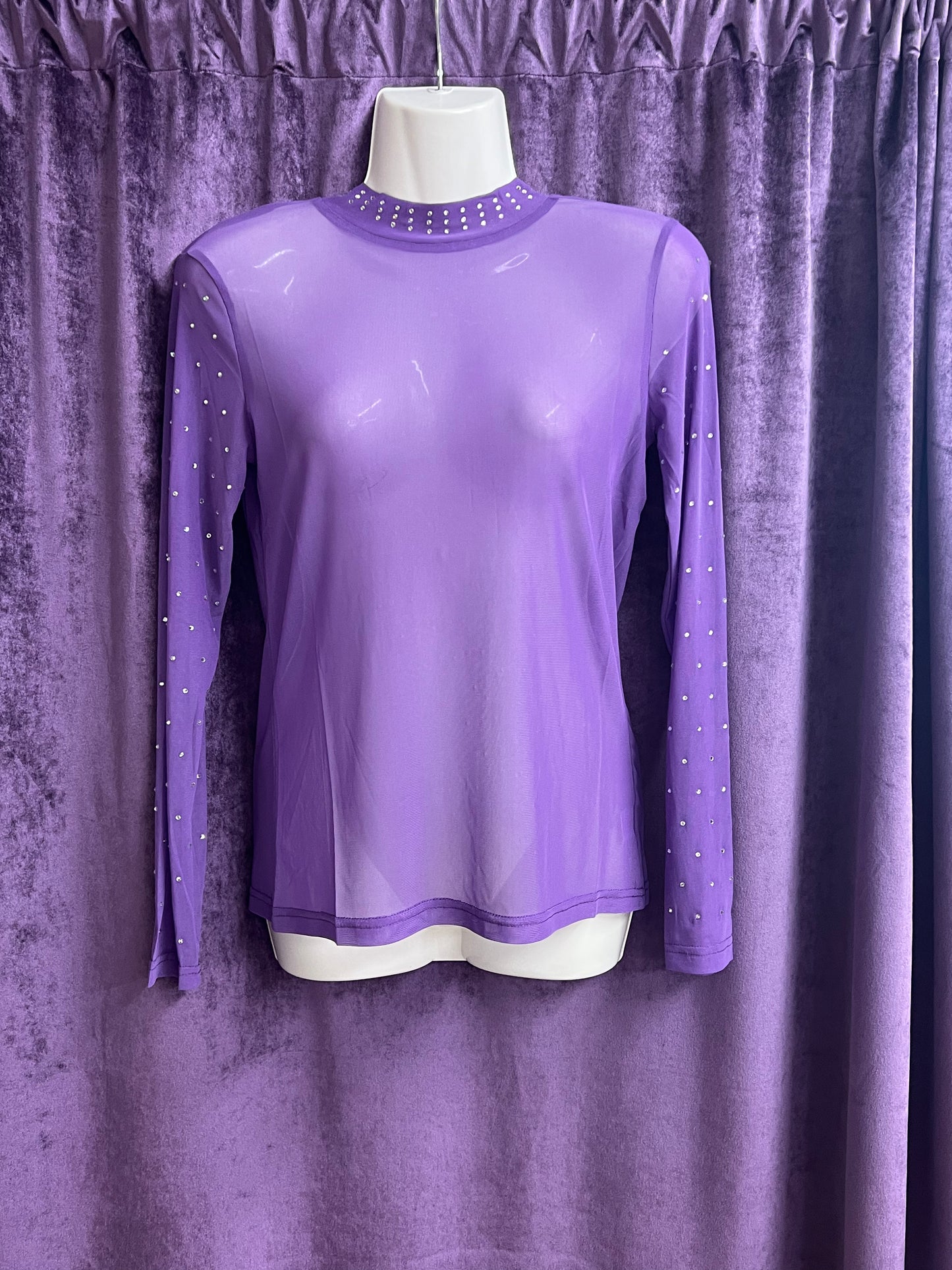 Sterling Kreek Sheer Long Sleeve with Rhinestones