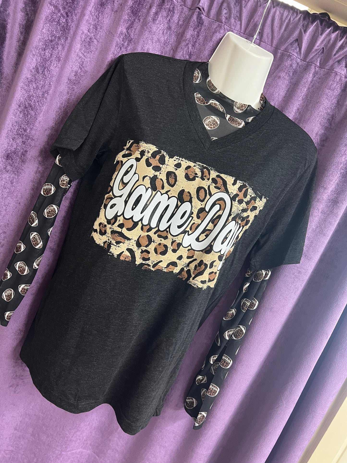 Curvy and Regular Sterling Kreek Girls of Fall Sheer Football Top