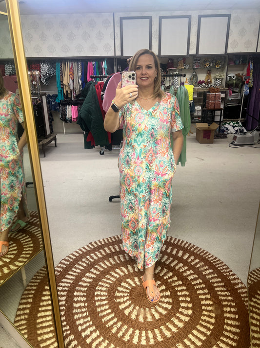 Sterling Kreek Pink Skies Maxi Dress