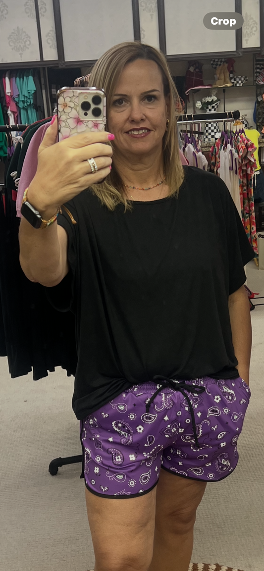 Sterling Kreek Bandana Babe Purple Shorts