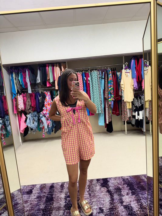 BiBi Gingham Woven Romper