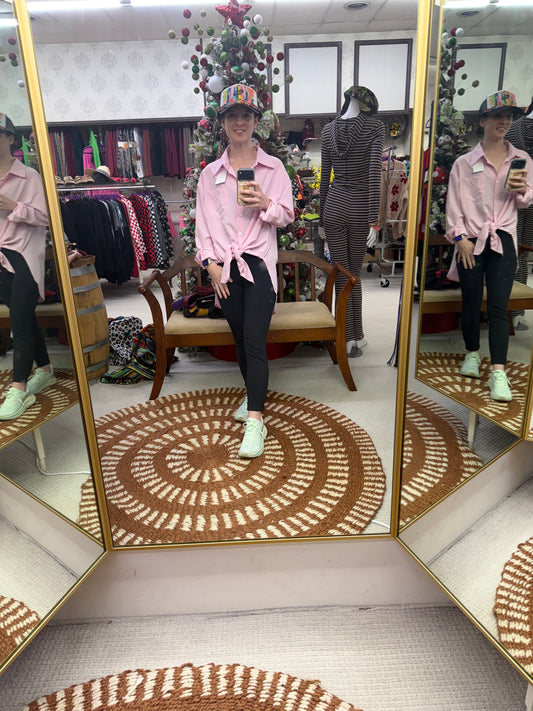 Pink over sized women’s Button down